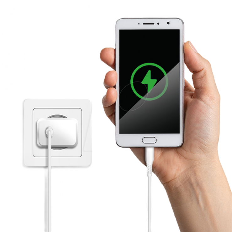 Imagine Cablu micro USB 2.0 la USB type C T-T 0.3m Alb, Logilink CU0240